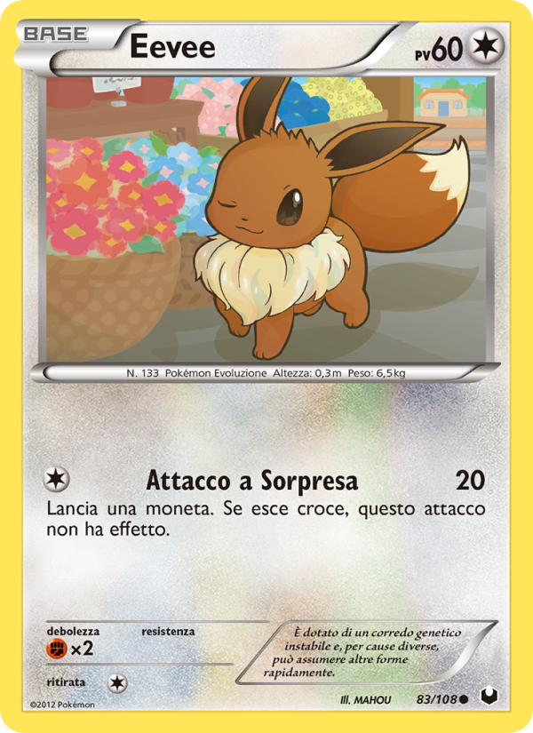 Eevee 083/111 — Dark Explorers (Italian Pokémon TCG card)