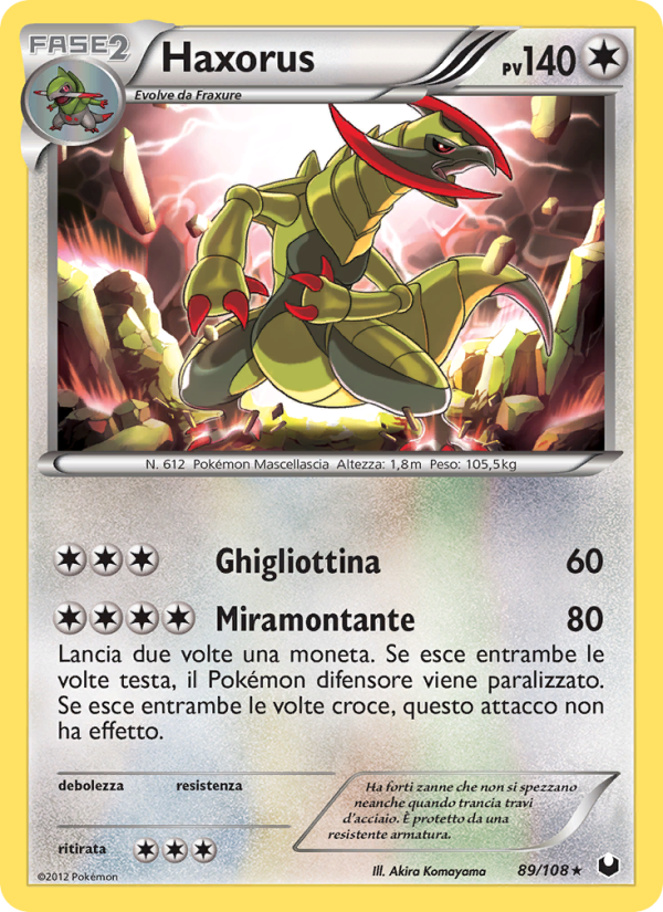 Haxorus 089/111 — Dark Explorers (Italian Pokémon TCG card)