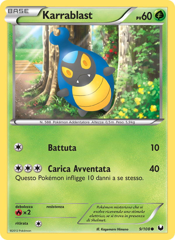 Karrablast 009/111 — Dark Explorers (Italian Pokémon TCG card)