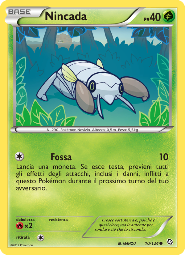 Nincada 010/128 — Dragons Exalted (Italian Pokémon TCG card)