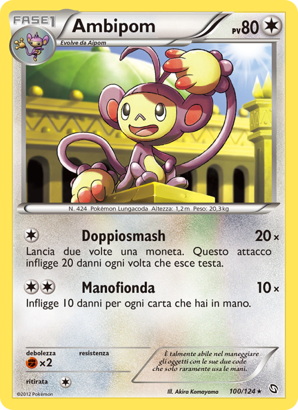 Ambipom 100/128 — Dragons Exalted (Italian Pokémon TCG card)