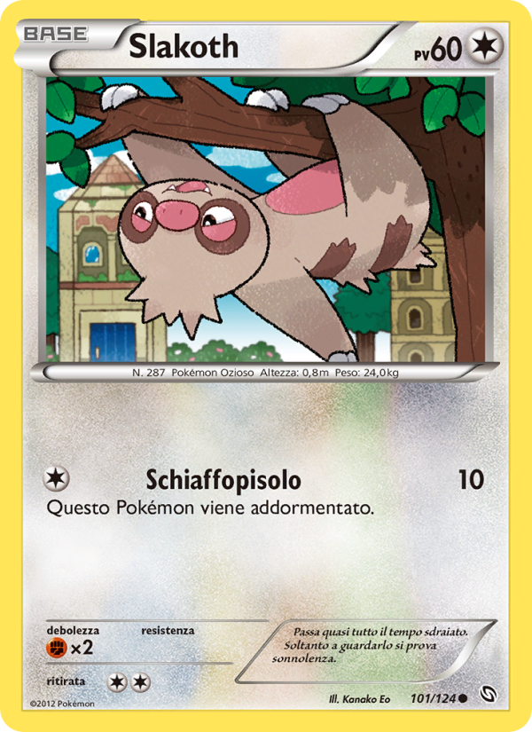 Slakoth 101/128 — Dragons Exalted (Italian Pokémon TCG card)