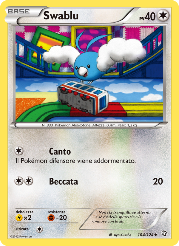 Swablu 104/128 — Dragons Exalted (Italian Pokémon TCG card)