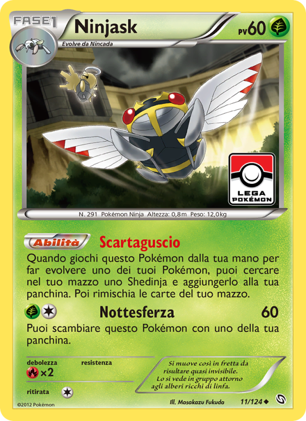 Ninjask 011/128 — Dragons Exalted (Italian Pokémon TCG card)