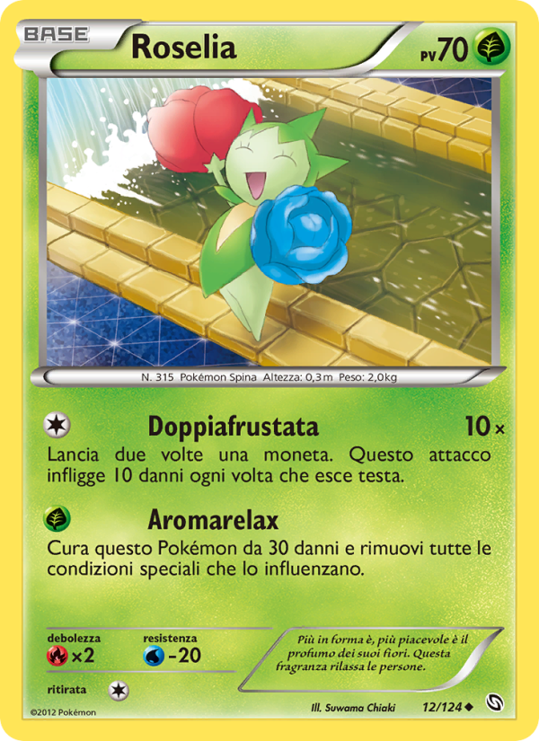 Roselia 012/128 — Dragons Exalted (Italian Pokémon TCG card)