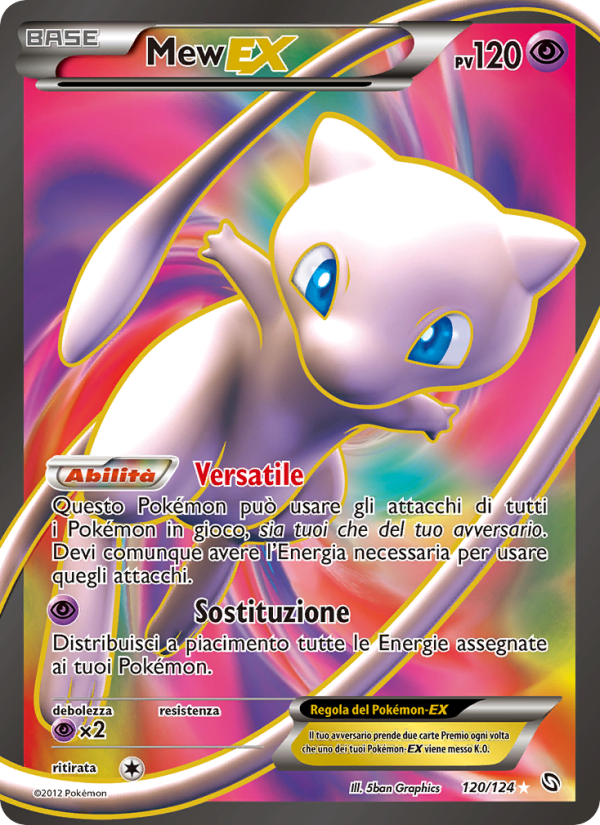 Mew-EX 120/128 — Dragons Exalted (Italian Pokémon TCG card)
