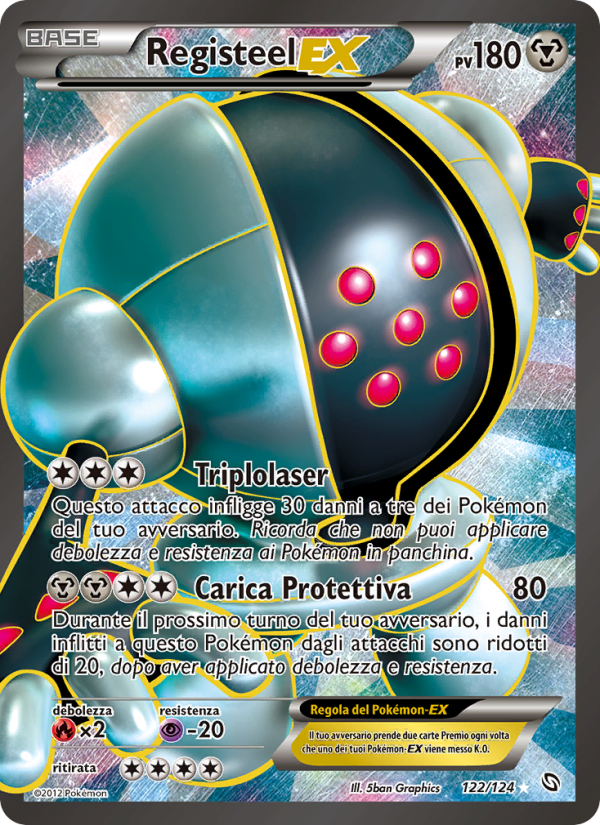 Registeel-EX 122/128 — Dragons Exalted (Italian Pokémon TCG card)