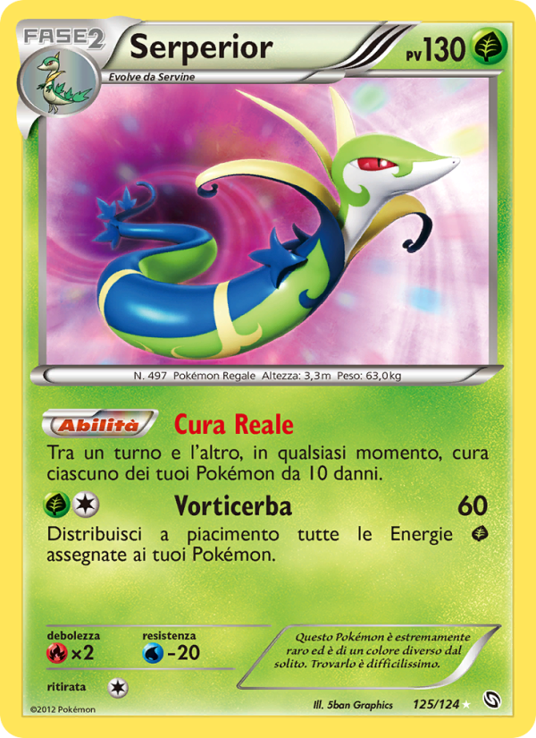 Serperior 125/128 — Dragons Exalted (Italian Pokémon TCG card)