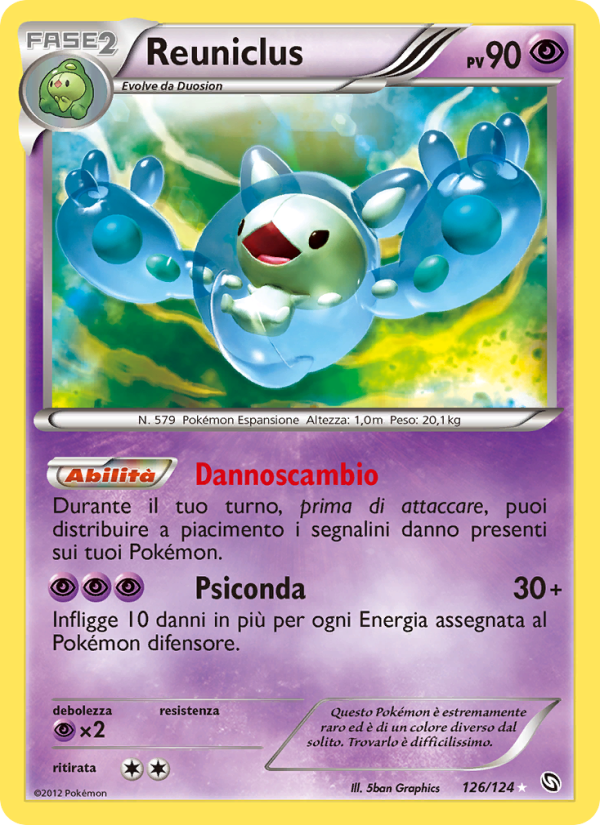 Reuniclus 126/128 — Dragons Exalted (Italian Pokémon TCG card)
