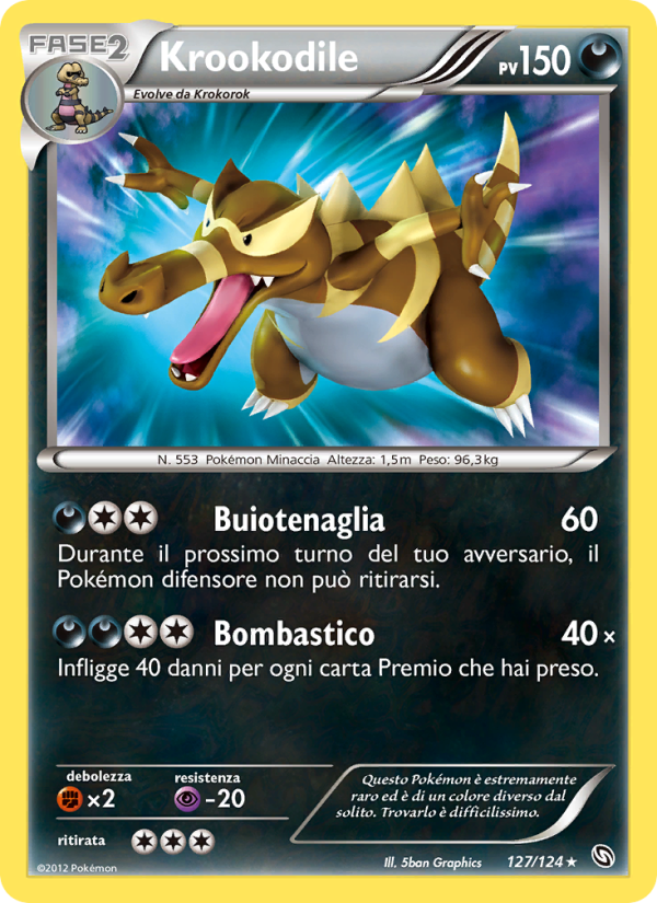 Krookodile 127/128 — Dragons Exalted (Italian Pokémon TCG card)