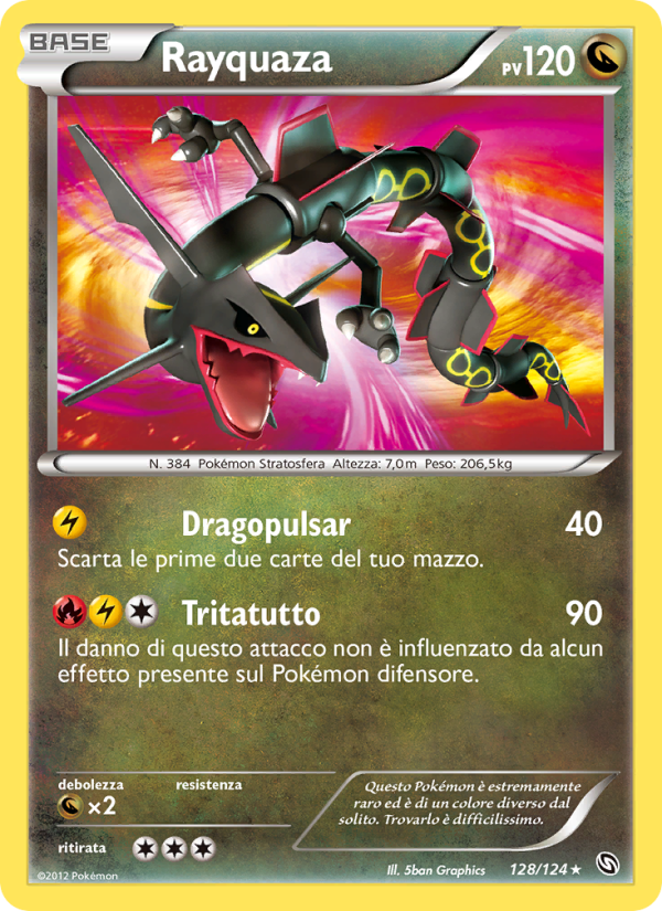 Rayquaza 128/128 — Dragons Exalted (Italian Pokémon TCG card)