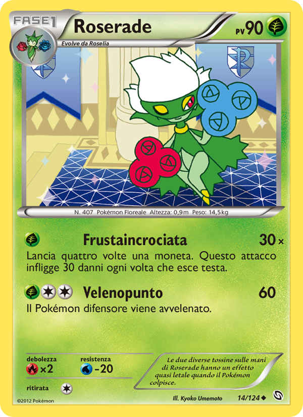Roserade 014/128 — Dragons Exalted (Italian Pokémon TCG card)