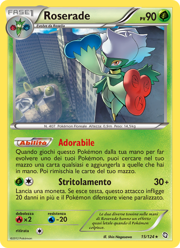 Roserade 015/128 — Dragons Exalted (Italian Pokémon TCG card)