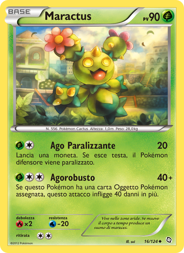 Maractus 016/128 — Dragons Exalted (Italian Pokémon TCG card)