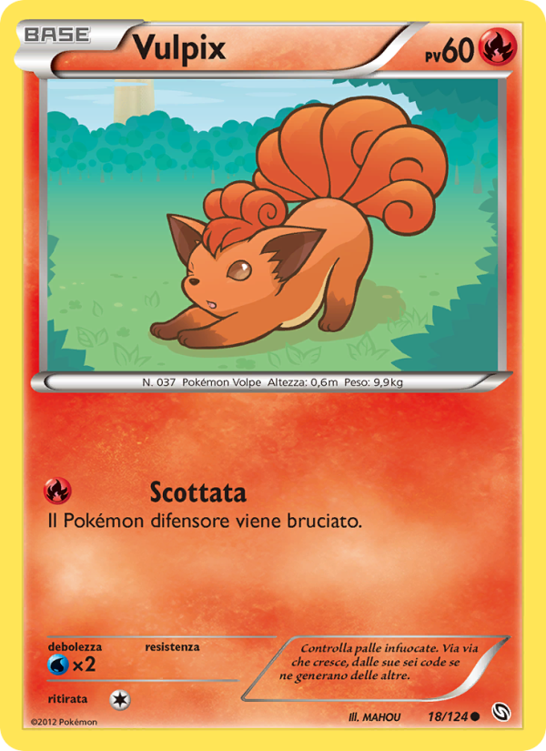 Vulpix 018/128 — Dragons Exalted (Italian Pokémon TCG card)