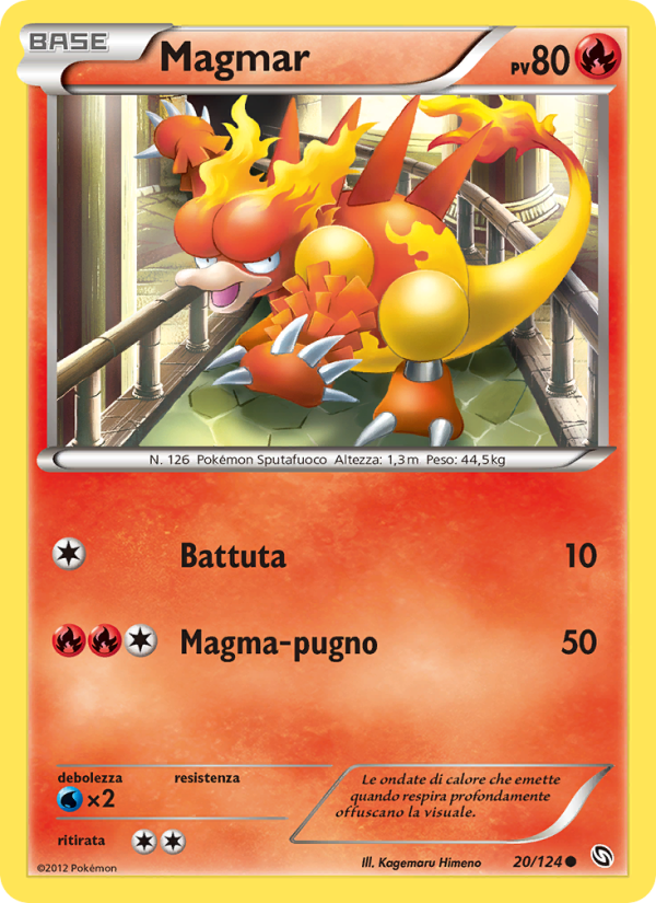Magmar 020/128 — Dragons Exalted (Italian Pokémon TCG card)