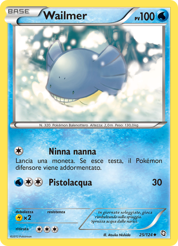 Wailmer 025/128 — Dragons Exalted (Italian Pokémon TCG card)