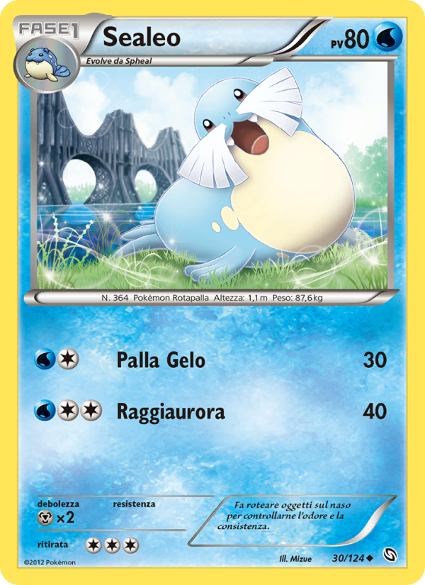 Sealeo 030/128 — Dragons Exalted (Italian Pokémon TCG card)