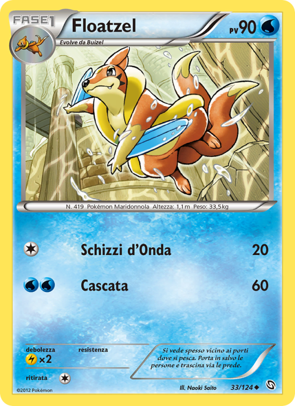 Floatzel 033/128 — Dragons Exalted (Italian Pokémon TCG card)