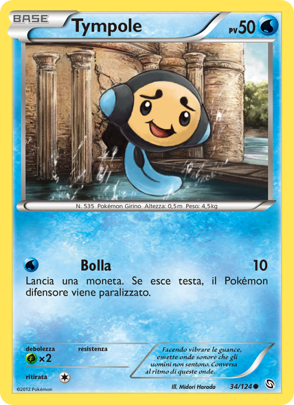 Tympole 034/128 — Dragons Exalted (Italian Pokémon TCG card)