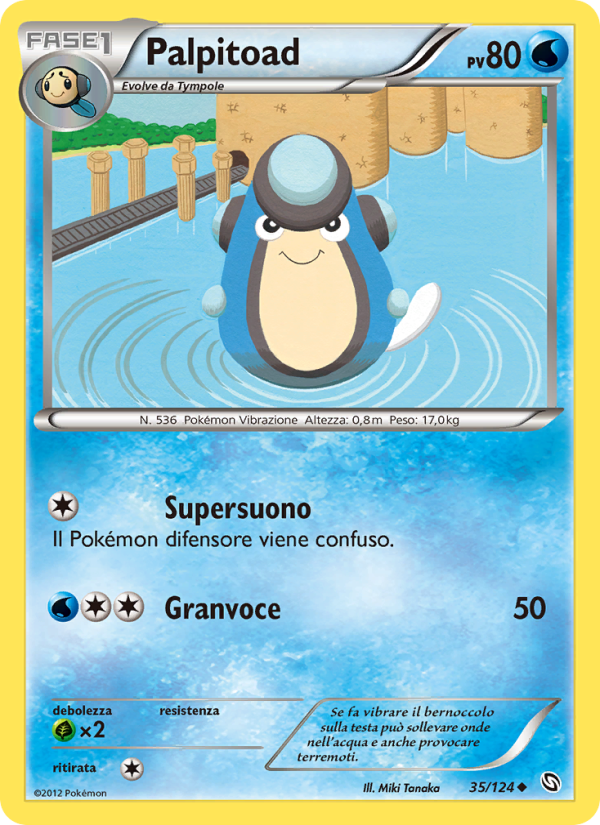 Palpitoad 035/128 — Dragons Exalted (Italian Pokémon TCG card)