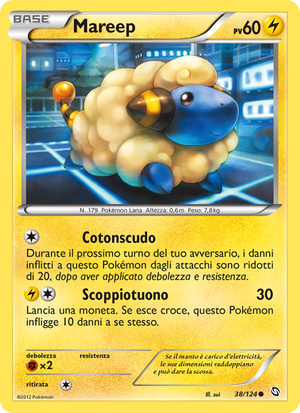 Mareep 038/128 — Dragons Exalted (Italian Pokémon TCG card)