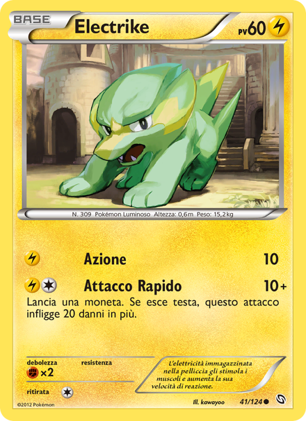 Electrike 041/128 — Dragons Exalted (Italian Pokémon TCG card)