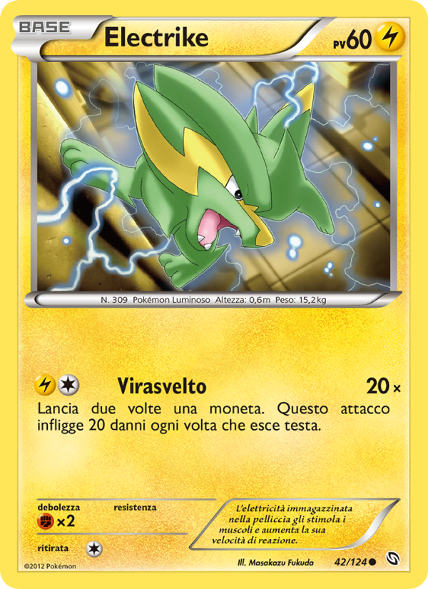 Electrike 042/128 — Dragons Exalted (Italian Pokémon TCG card)