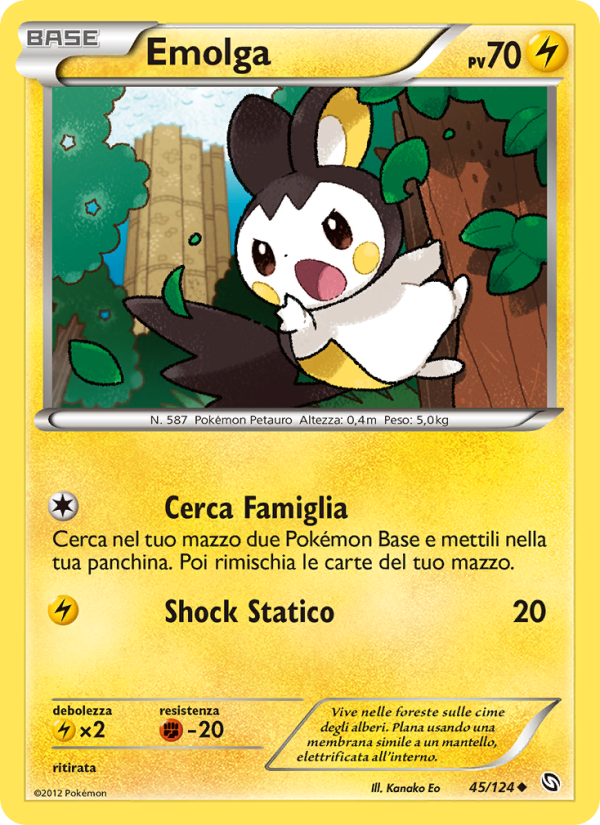 Emolga 045/128 — Dragons Exalted (Italian Pokémon TCG card)