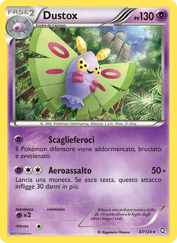 Dustox 047/128 — Dragons Exalted (Italian Pokémon TCG card)