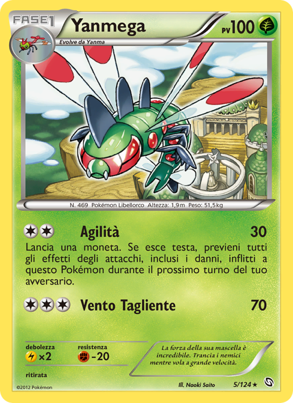Yanmega 005/128 — Dragons Exalted (Italian Pokémon TCG card)