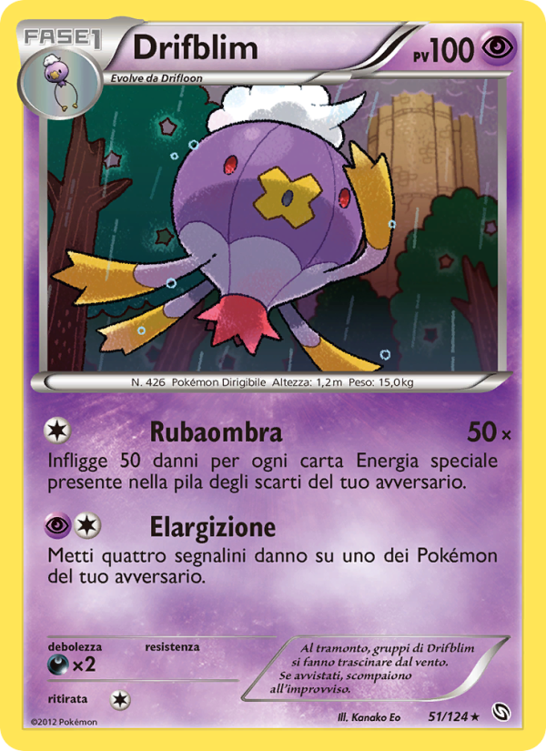 Drifblim 051/128 — Dragons Exalted (Italian Pokémon TCG card)