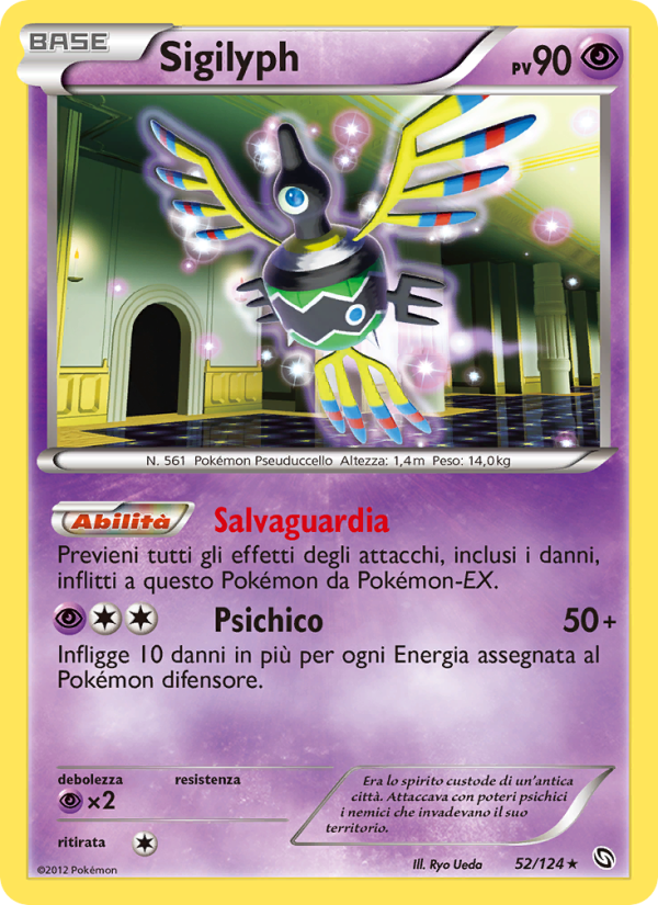 Sigilyph 052/128 — Dragons Exalted (Italian Pokémon TCG card)