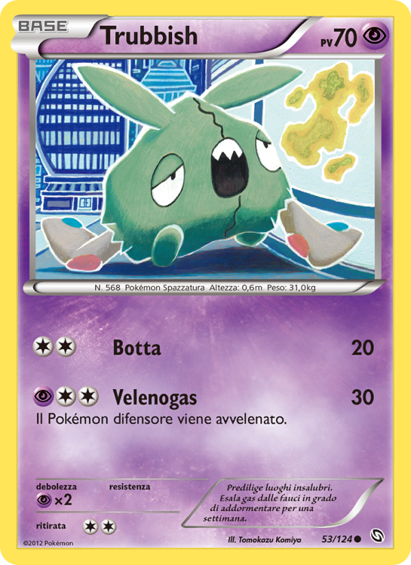 Trubbish 053/128 — Dragons Exalted (Italian Pokémon TCG card)