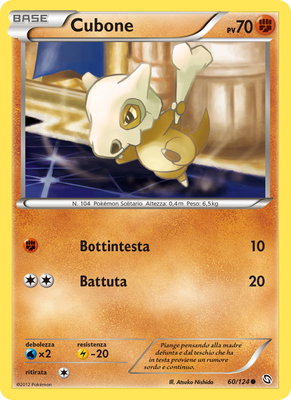 Cubone 060/128 — Dragons Exalted (Italian Pokémon TCG card)