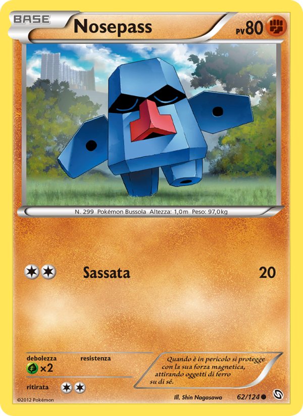 Nosepass 062/128 — Dragons Exalted (Italian Pokémon TCG card)