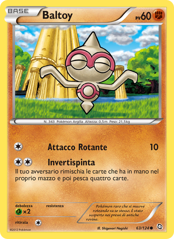 Baltoy 063/128 — Dragons Exalted (Italian Pokémon TCG card)