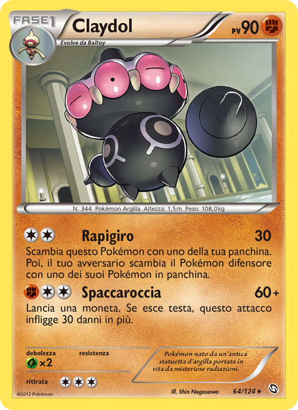 Claydol 064/128 — Dragons Exalted (Italian Pokémon TCG card)