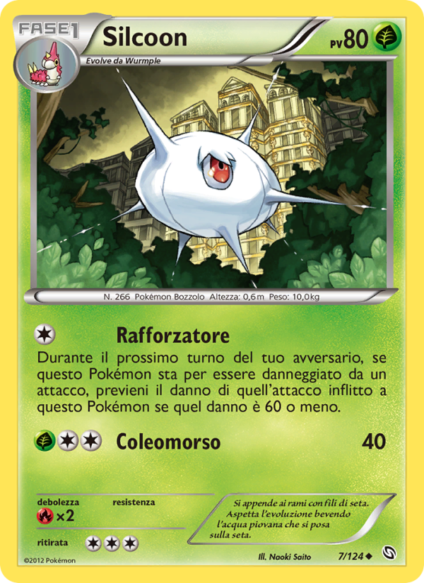 Silcoon 007/128 — Dragons Exalted (Italian Pokémon TCG card)
