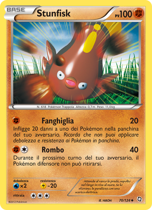 Stunfisk 070/128 — Dragons Exalted (Italian Pokémon TCG card)