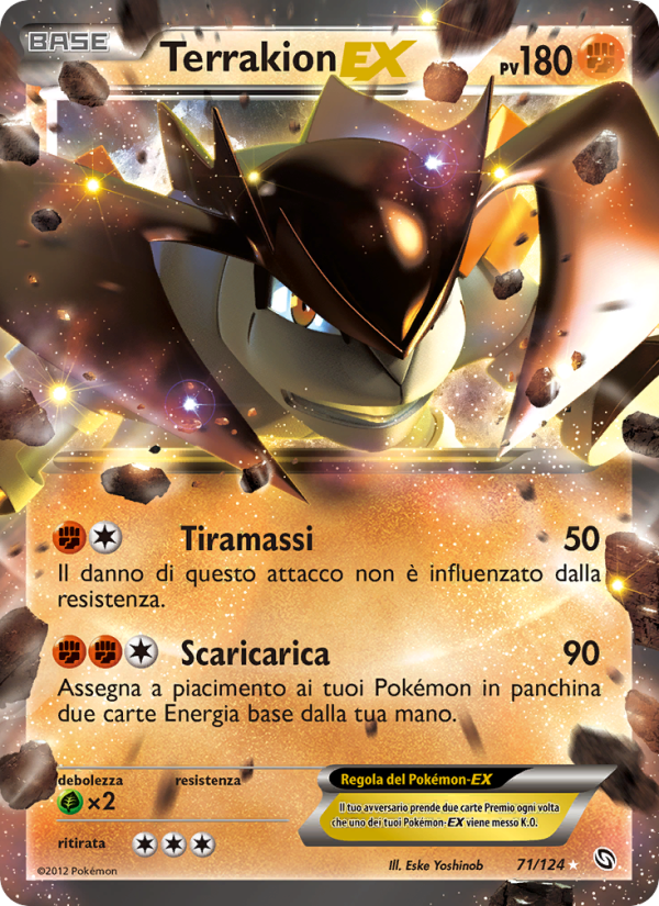 Terrakion-EX 071/128 — Dragons Exalted (Italian Pokémon TCG card)