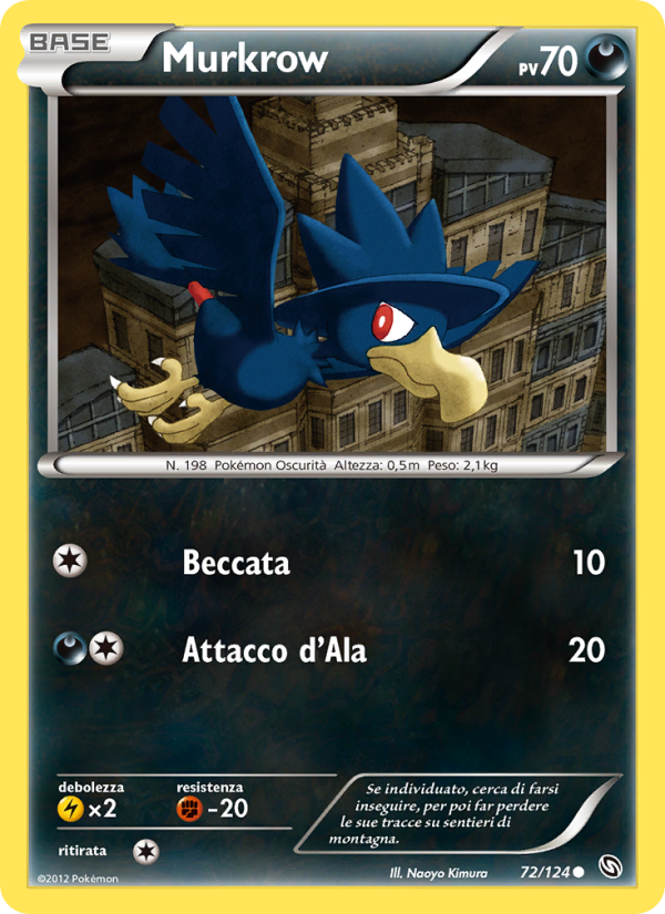 Murkrow 072/128 — Dragons Exalted (Italian Pokémon TCG card)