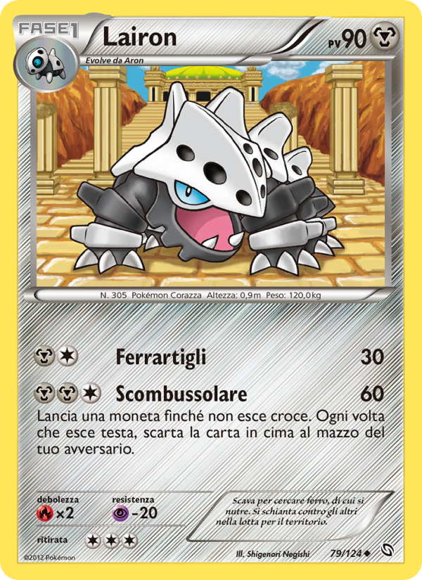 Lairon 079/128 — Dragons Exalted (Italian Pokémon TCG card)