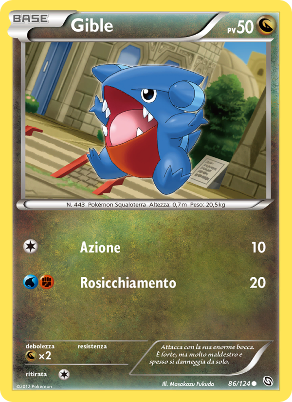 Gible 086/128 — Dragons Exalted (Italian Pokémon TCG card)
