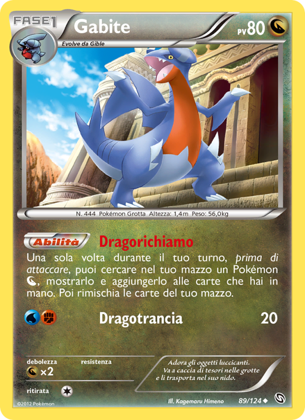 Gabite 089/128 — Dragons Exalted (Italian Pokémon TCG card)