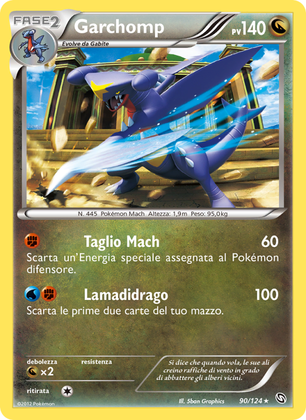 Garchomp 090/128 — Dragons Exalted (Italian Pokémon TCG card)