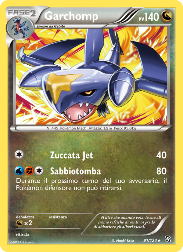 Garchomp 091/128 — Dragons Exalted (Italian Pokémon TCG card)