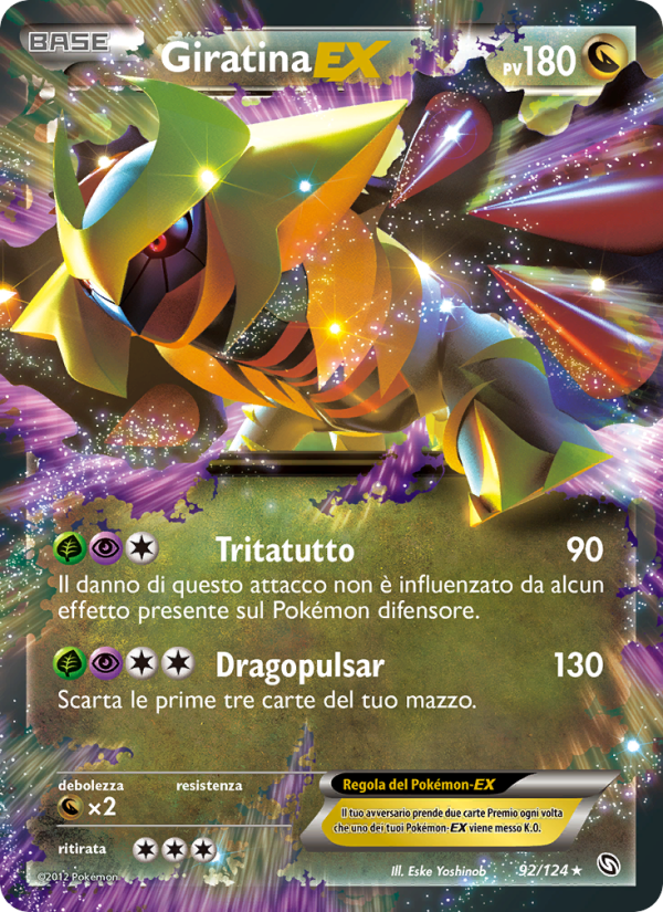 Giratina-EX 092/128 — Dragons Exalted (Italian Pokémon TCG card)