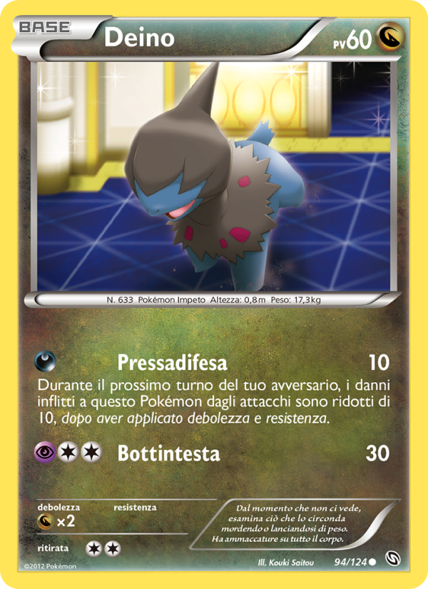 Deino 094/128 — Dragons Exalted (Italian Pokémon TCG card)