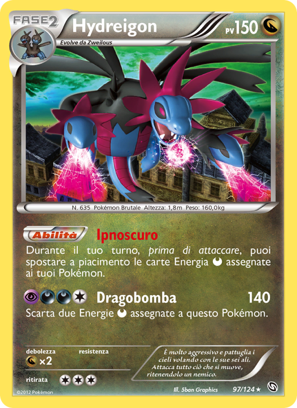 Hydreigon 097/128 — Dragons Exalted (Italian Pokémon TCG card)